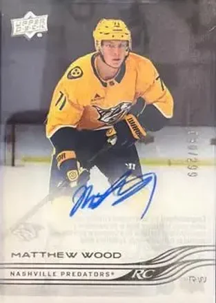 2025-26 Upper Deck Clear Cut #CC-MW - Matthew Wood - Nashville Predators