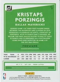 Back of Kristaps Porziņģis