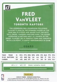 Back of Fred VanVleet