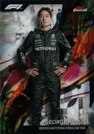 2024 Topps Finest Formula 1 #5 - George Russell - Mercedes-AMG Petronas Formula One Team