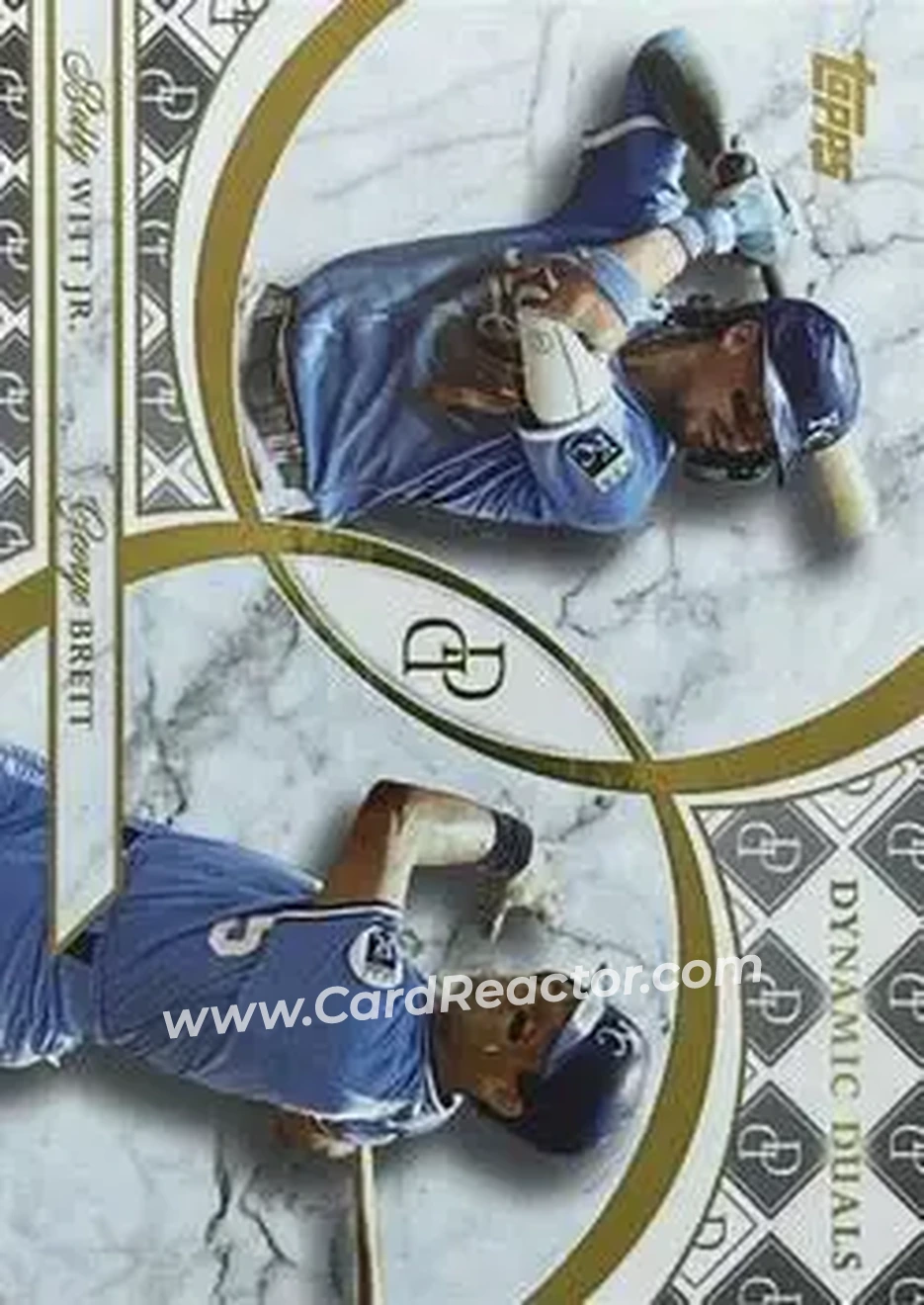 2024 Topps Dynamic Duals #32 - Bobby Witt Jr. - George Brett - Kansas City Royals - Kansas City Royals - Front