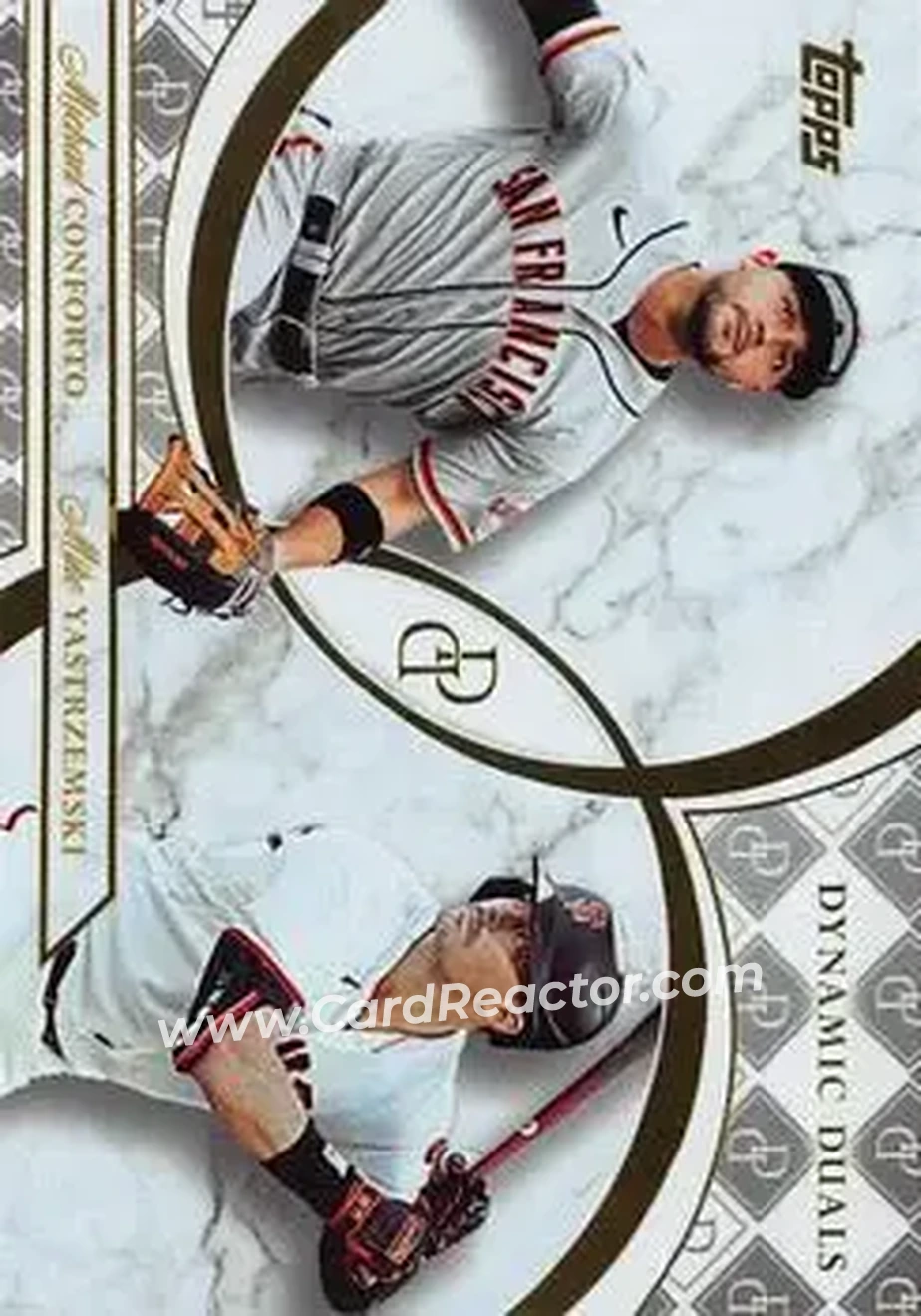 2024 Topps Dynamic Duals #35 - Michael Conforto - Mike Yastrzemski - San Francisco Giants - San Francisco Giants - Front 2024 Topps Dynamic Duals #35 - Michael Conforto - Mike Yastrzemski - San Francisco Giants - San Francisco Giants - Front