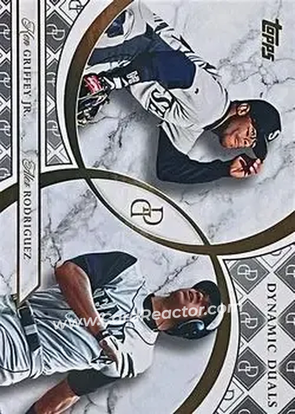 2024 Topps Dynamic Duals #40 - Ken Griffey Jr. - Alex Rodriguez - Seattle Mariners - Seattle Mariners - Front
