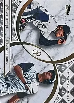 2024 Topps Dynamic Duals #40 - Ken Griffey Jr. - Alex Rodriguez - Seattle Mariners - Seattle Mariners