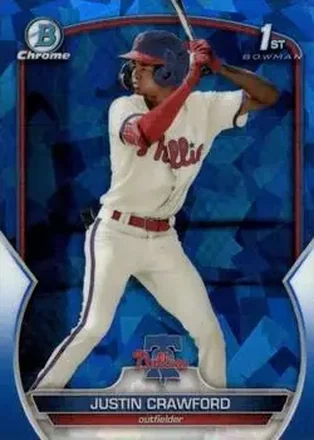 2023 Bowman Sapphire Edition #BCP-3 - Justin Crawford - Philadelphia Phillies