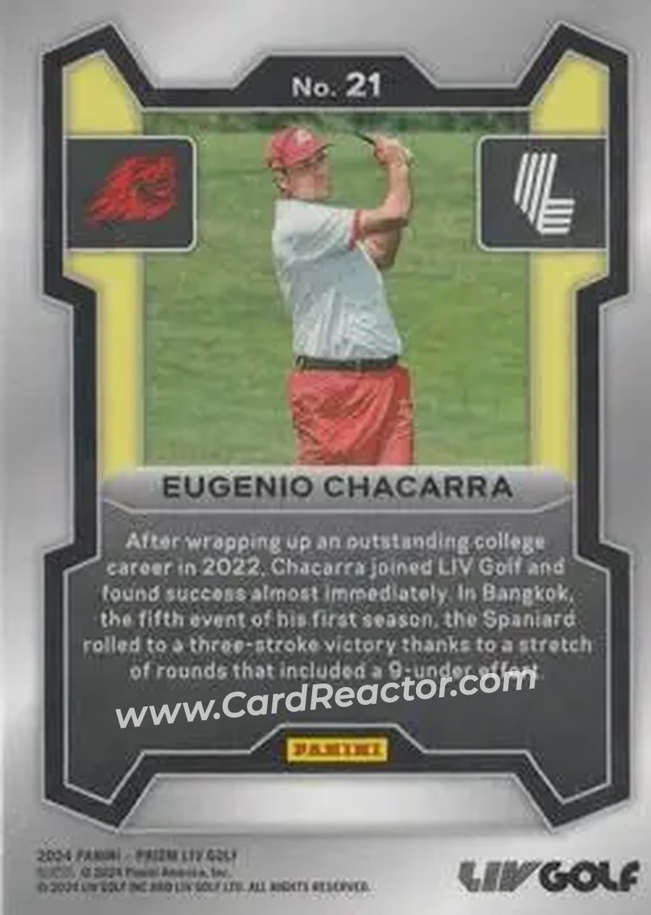 2024 Panini Prizm LIV #21 - Eugenio Chacarra - Back