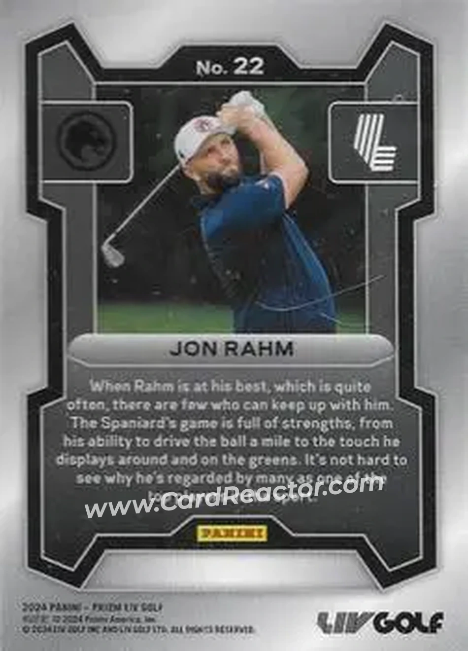 2024 Panini Prizm LIV #22 - Jon Rahm - Back