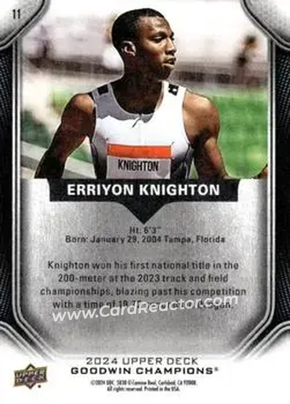 2024 Upper Deck Goodwin Champions #11 - Erriyon Knighton - Back