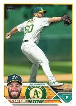 2023 Topps #8 - Sam Moll - Oakland Athletics