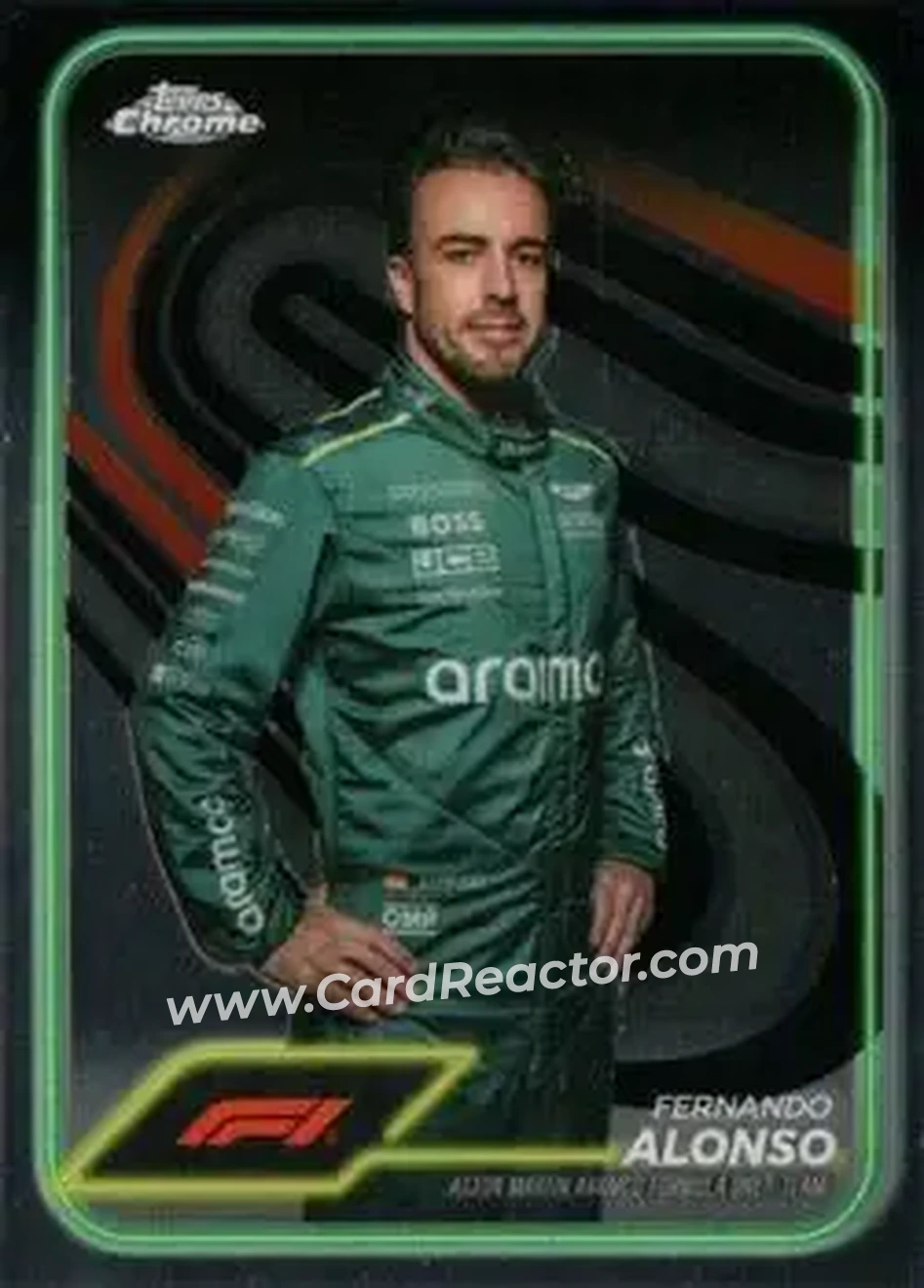 2024 Topps Chrome Formula 1 #11 - Fernando Alonso - Aston Martin Aramco Cognizant F1 Team - Front