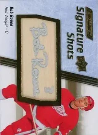 2024-25 Upper Deck Engrained Icons - Signature Shots #SS-BR - Bob Rouse - Detroit Red Wings