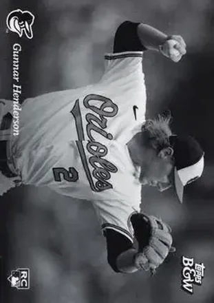 2023 Topps Black & White #4 - Gunnar Henderson - Baltimore Orioles