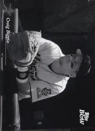 2023 Topps Black & White #8 - Craig Biggio - Houston Astros