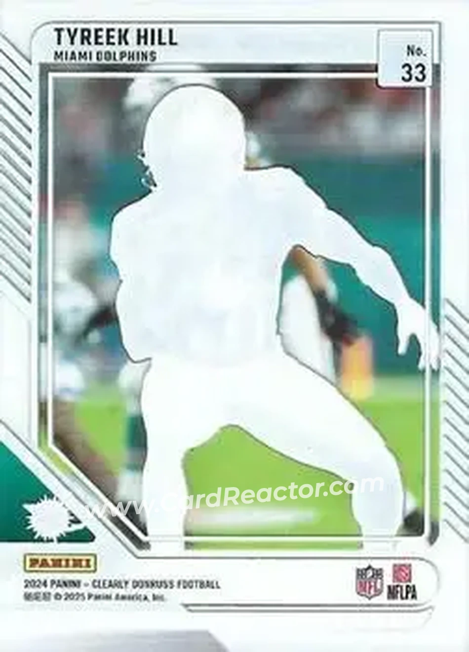 2024 Clearly Donruss #33 - Tyreek Hill - Miami Dolphins - Back