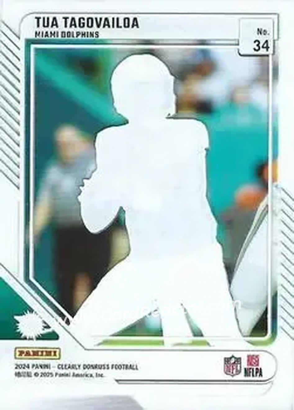 2024 Clearly Donruss #34 - Tua Tagovailoa - Miami Dolphins - Back