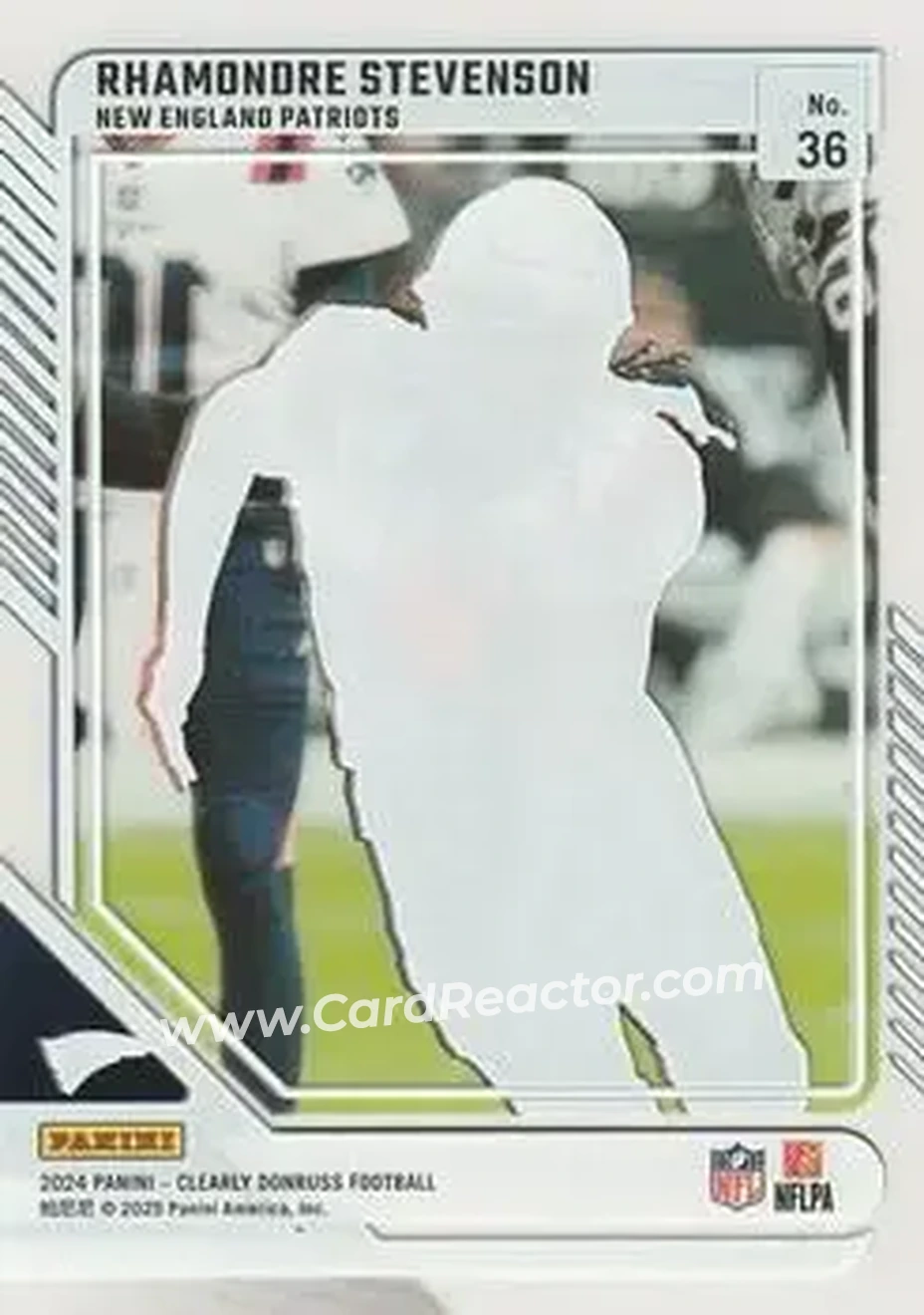 2024 Clearly Donruss #36 - Rhamondre Stevenson - New England Patriots - Back