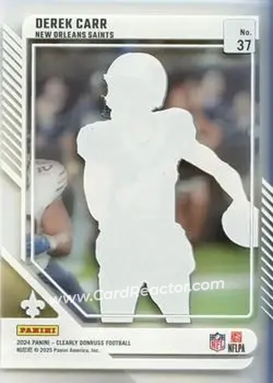 2024 Clearly Donruss #37 - Derek Carr - New Orleans Saints - Back