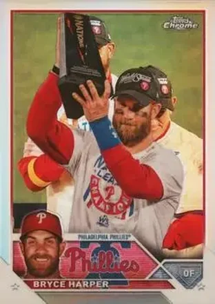 2023 Topps Chrome #3b - Bryce Harper - Philadelphia Phillies