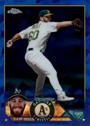 2023 Topps Chrome Sapphire Edition #8 - Sam Moll - Oakland Athletics