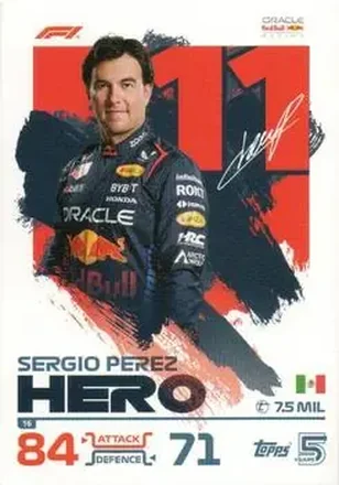 2024 Topps Turbo Attax F1 #16 - Sergio Perez - Oracle Red Bull Racing