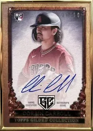 2023 Topps Gilded Collection - Gallery of Gold Autographs #GOG-CC - Corbin Carroll - Arizona Diamondbacks