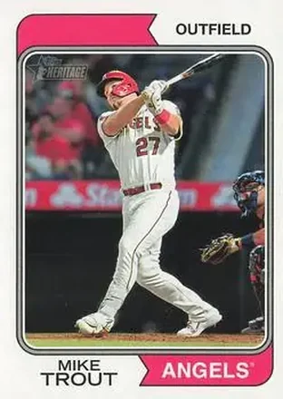 2023 Topps Heritage #5 - Mike Trout - Los Angeles Angels