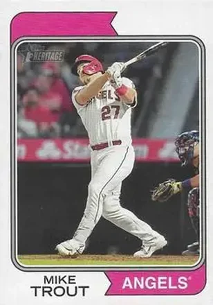 2023 Topps Heritage #5b - Mike Trout - Los Angeles Angels