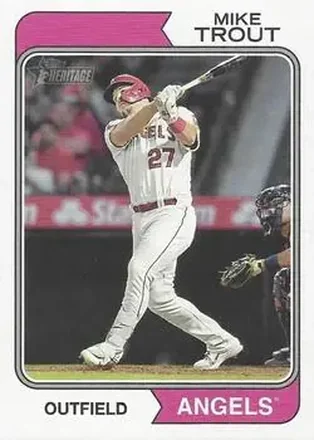 2023 Topps Heritage #5c - Mike Trout - Los Angeles Angels