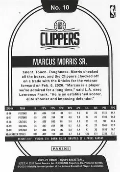 Back of Marcus Morris Sr.