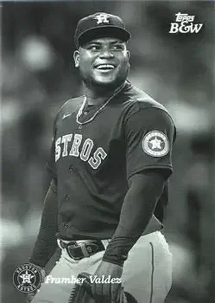 2023 Topps Black & White #17 - Framber Valdez - Houston Astros