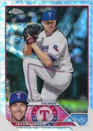 2023 Topps Chrome Logofractor Edition #12 - Jacob deGrom - Texas Rangers
