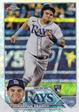 2023 Topps Chrome Logofractor Edition #18 - Jonathan Aranda - Tampa Bay Rays