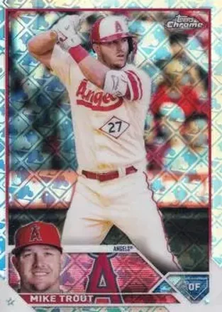 2023 Topps Chrome Logofractor Edition #27 - Mike Trout - Los Angeles Angels