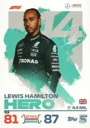 2024 Topps Turbo Attax F1 #22 - Lewis Hamilton - Mercedes-AMG Petronas Formula One Team
