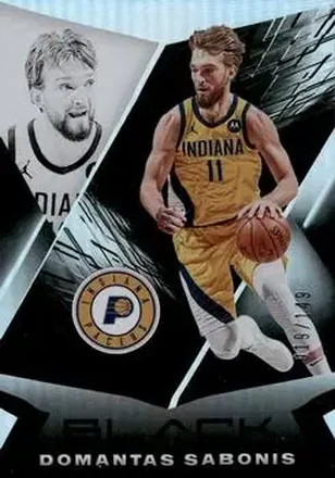 2020-21 Panini Black #10 Domantas Sabonis