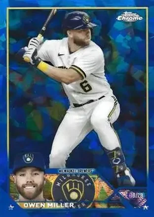 2023 Topps Chrome Update Sapphire Edition #USCS14 - Owen Miller - Milwaukee Brewers