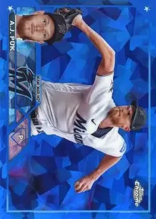 2023 Topps Chrome Update Sapphire Edition #USCS19 - A.J. Puk - Miami Marlins
