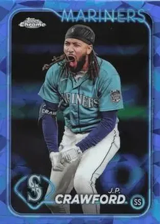 2024 Topps Chrome Sapphire Edition #49 - J.P. Crawford - Seattle Mariners