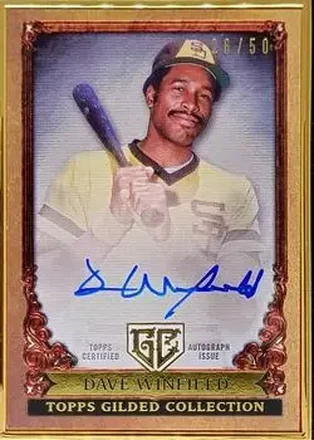 2023 Topps Gilded Collection - Gallery of Gold Autographs #GOG-DWI - Dave Winfield - San Diego Padres
