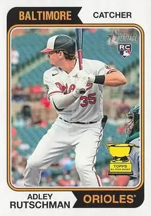 2023 Topps Heritage #7 - Adley Rutschman - Baltimore Orioles