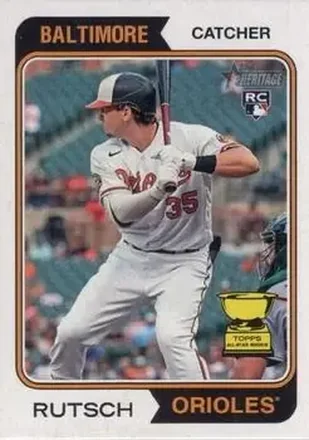 2023 Topps Heritage #7e - Adley Rutschman - Baltimore Orioles