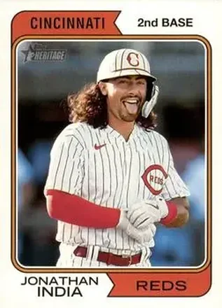 2023 Topps Heritage #10b - Jonathan India - Cincinnati Reds