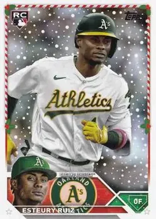 2023 Topps Holiday #H15 - Esteury Ruiz - Oakland Athletics