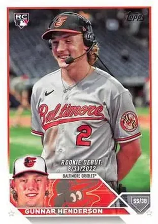 2023 Topps Update #US18 - Gunnar Henderson - Baltimore Orioles