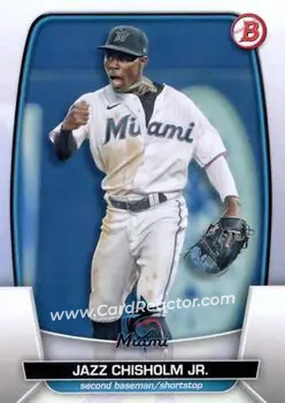 2023 Bowman #22 - Jazz Chisholm Jr. - Miami Marlins - Front 2023 Bowman #22 - Jazz Chisholm Jr. - Miami Marlins - Front