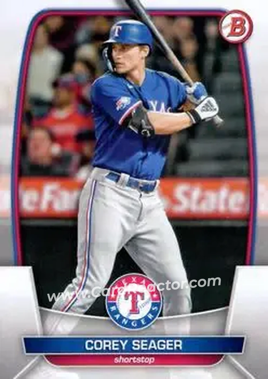 2023 Bowman #25 - Corey Seager - Texas Rangers - Front 2023 Bowman #25 - Corey Seager - Texas Rangers - Front