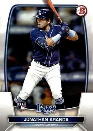 2023 Bowman #28 - Jonathan Aranda - Tampa Bay Rays