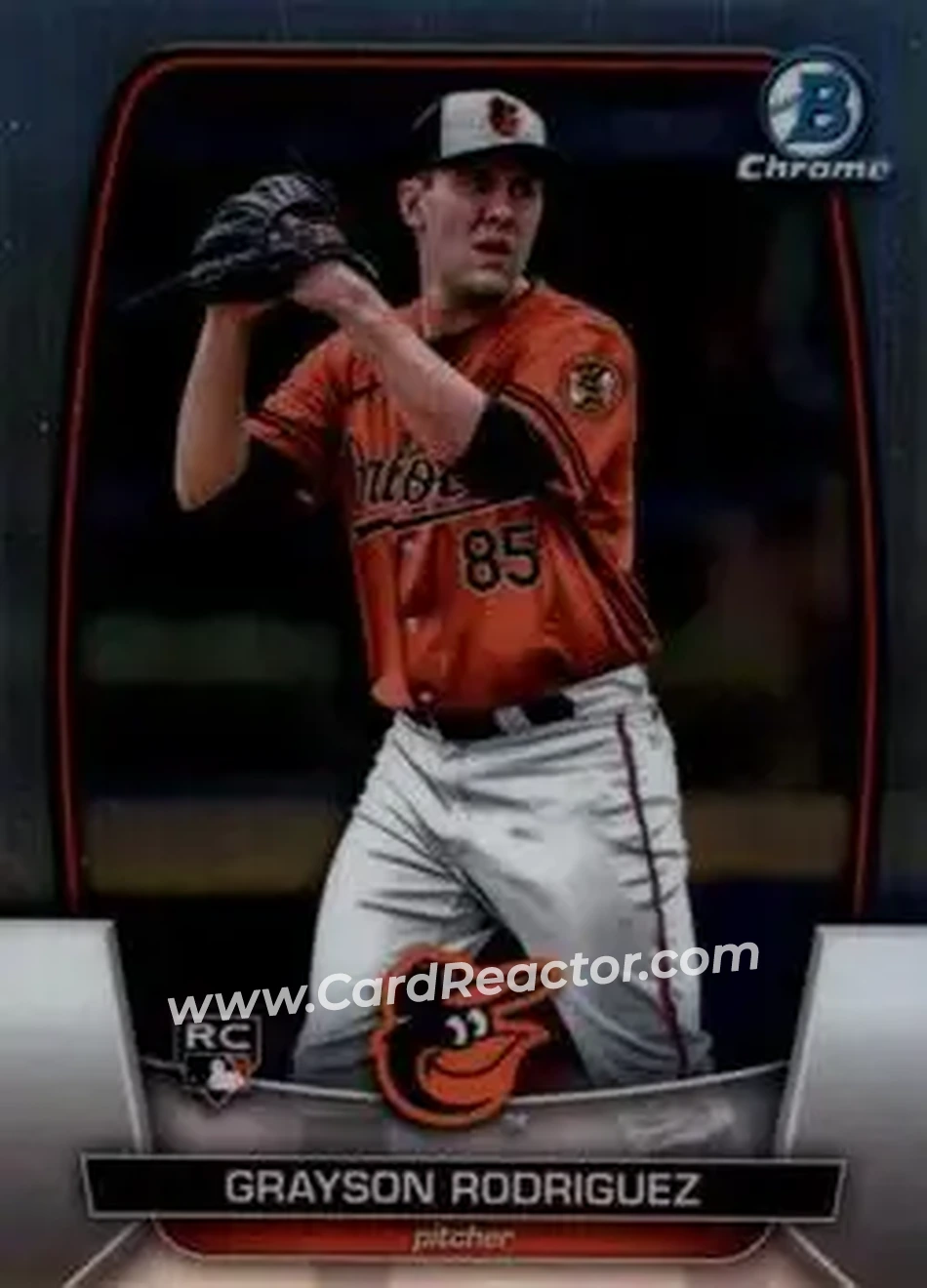 2023 Bowman Chrome #22 - Grayson Rodriguez - Baltimore Orioles - Front
