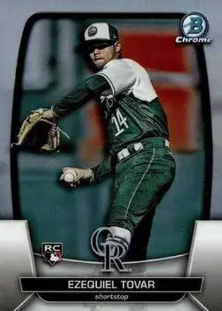2023 Bowman Chrome #23 - Ezequiel Tovar - Colorado Rockies