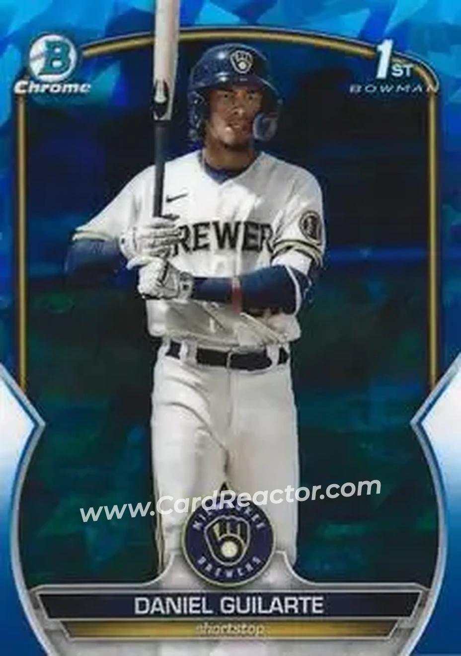 2023 Bowman Sapphire Edition #BCP-21 - Daniel Guilarte - Milwaukee Brewers - Front